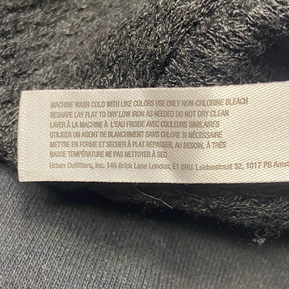 Urban Outfitters UO Out From Under Mel Cozy Pieced Henley Top Black S - Picture 9 of 14